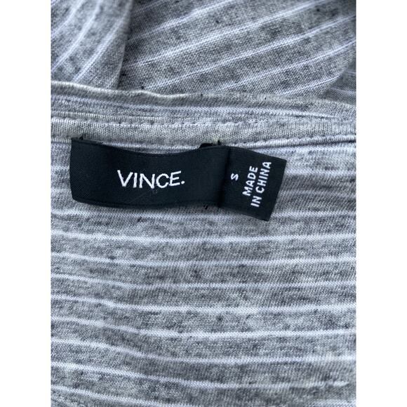 Vince top cotton sweater striped size S super soft crewneck basic long A000245 - Picture 4 of 6